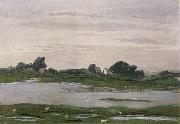 William Stott of Oldham River in Flood Sweden oil painting artist